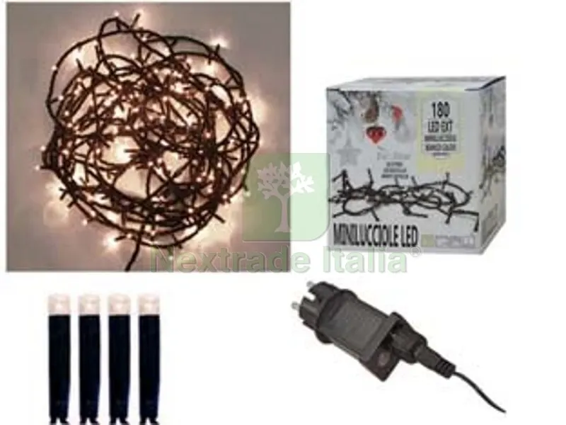 MINILUCCIOLE A LED BIANCO CALDO PER ESTERNO CON GIOCO LUCI - 100 led - mt.5 + 4,95 — Casalinghi e organizzazione — rif. FERX.FER269353 MINILUCCIOLE A LED BIANCO CALDO PER ESTERNO CON GIOCO LUCI - 100 led - mt.5 + 4,95 — Casalinghi e organizzazione — rif. FERX.FER269353