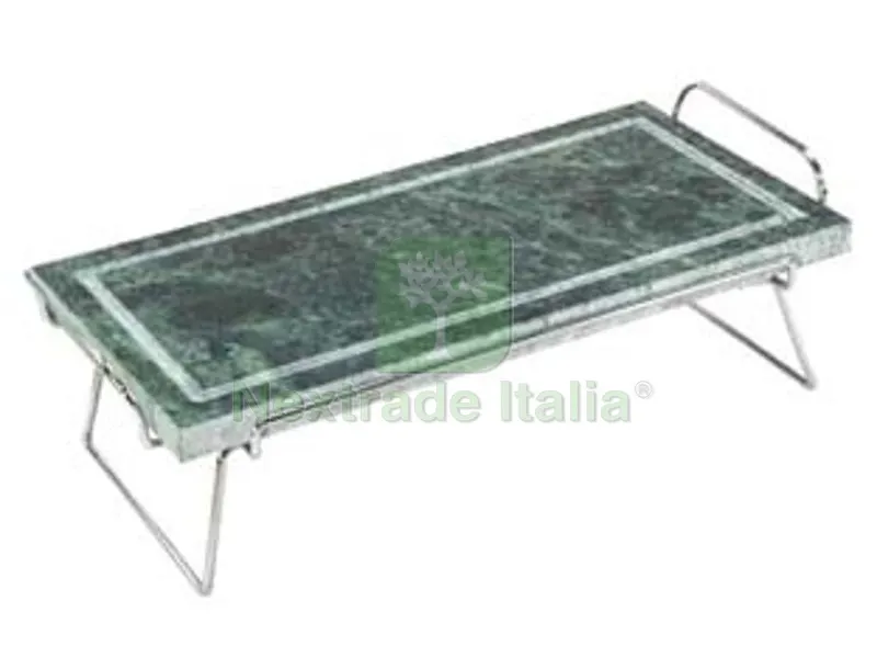 Pietra Ollare "invito" con Piedini Ripiegabili - cm 19x37 — Casalinghi e organizzazione — rif. FERX.FER290098 Pietra Ollare "invito" con Piedini Ripiegabili - cm 19x37 — Casalinghi e organizzazione — rif. FERX.FER290098