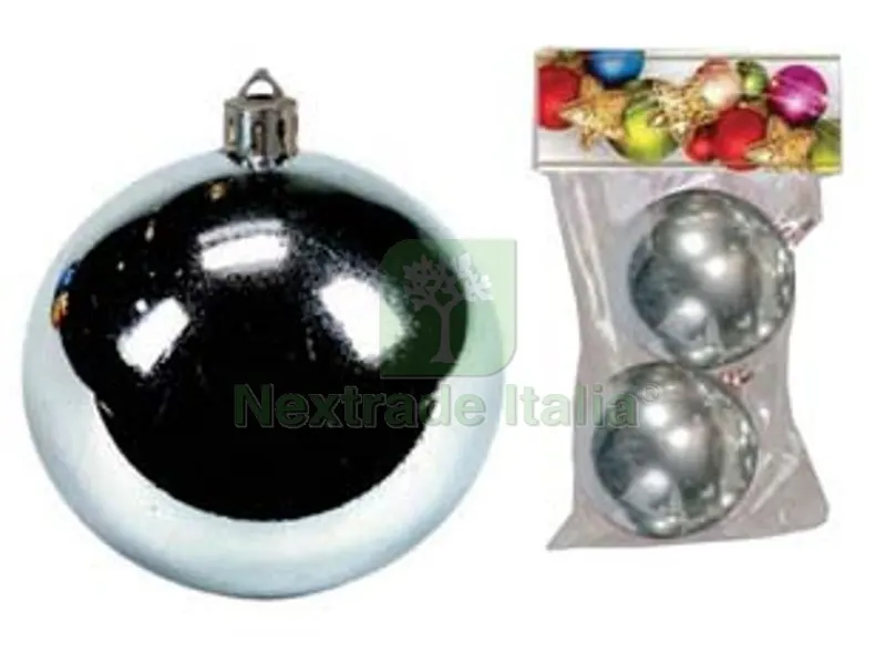 SFERE LISCE COLORE ARGENTO - mm.80 in confezione da 2 pezzi — Casalinghi e organizzazione — rif. FERX.FER291026