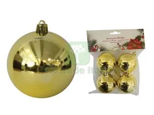 SFERE LISCE E GLITTERATE COLORE ORO - mm.60 in confezione da pz.4 — Decorativi e effetti — rif. FERX.FER291057