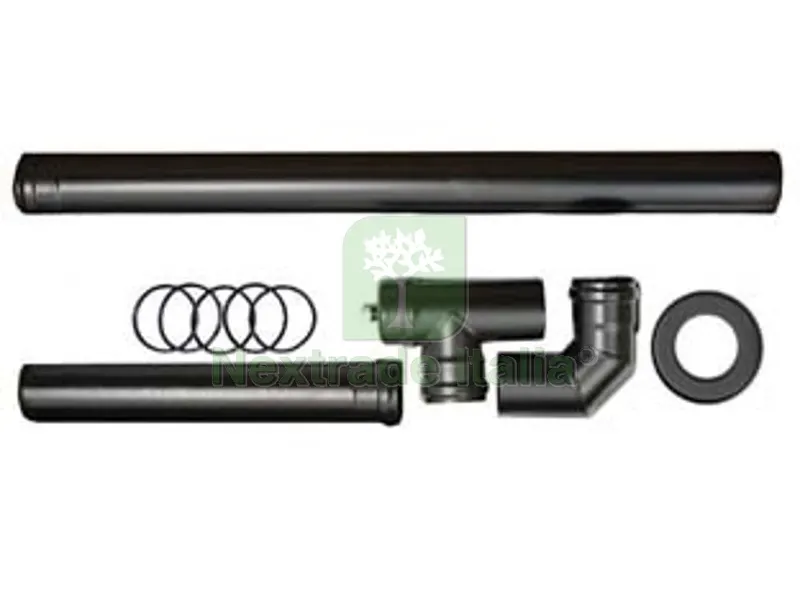KIT INSTALLAZIONE BASE PER STUFE A PELLET NERO OPACO PESANTE MM.1,2 - ? cm.8 — Stufe e camini — rif. FERX.FER291699 KIT INSTALLAZIONE BASE PER STUFE A PELLET NERO OPACO PESANTE MM.1,2 - ? cm.8 — Stufe e camini — rif. FERX.FER291699