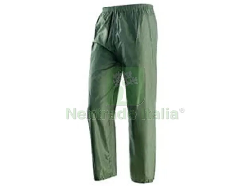 IMPERMEABILE PANTALONE IN NYLON SPALMATO IN PVC VERDE - tg.L — Protezioni corpo — rif. FERX.FER293044