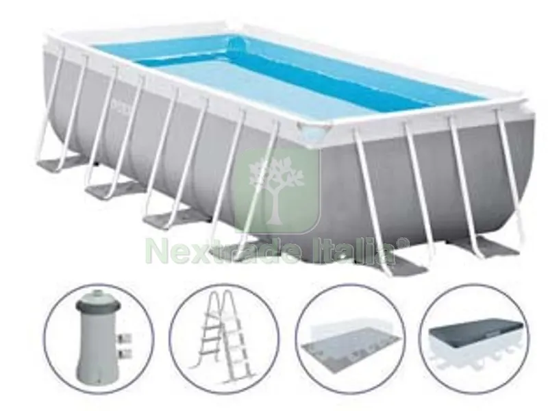 Piscina "prism Frame" RETTANG.CON TEL.PORTANTE con Pompa CM.488X244X107H. - Capacit? LT.10874 - Peso KG.86,7 (26792) — Tempo libero outdoor — rif. FERX.FER294126