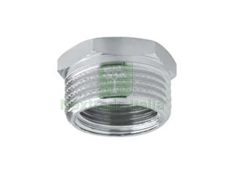 10PZ RIDUZIONE ESAGONALE OTTONE CROMATO - FM 1/2" x 3/8" — Tubi e raccordi — rif. FERX.FER294560
