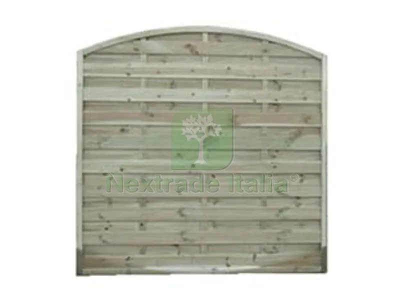 FRANGIVENTO AD ARCO IN PINO IMPREGNATO - cm. 180x180h. — Recinzioni in legno — rif. FERX.FER299572