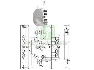 SERRATURA TRIPLICE INFILARE CON SCROCCO CIL. EU. BLINDATE 2151PEN-BLOC - mm.60 DX (2151PEN-01NCL) — Serrature e cilindri — rif. FERX.FER300124 SERRATURA TRIPLICE INFILARE CON SCROCCO CIL. EU. BLINDATE 2151PEN-BLOC - mm.60 DX (2151PEN-01NCL) — Serrature e cilindri — rif. FERX.FER300124