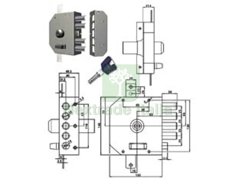 Serratura Triplice Applicare con Scrocco a Pompa CH. Piatta K55 3250K55 - cilindro 60 SX (3250K55) — Serrature e cilindri — rif. FERX.FER300346 Serratura Triplice Applicare con Scrocco a Pompa CH. Piatta K55 3250K55 - cilindro 60 SX (3250K55) — Serrature e cilindri — rif. FERX.FER300346
