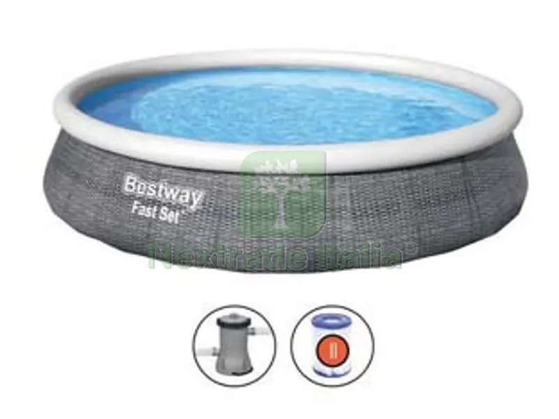 piscina fast set autoportante tonda cm.396x84h. - kg.17,3 - lt.7.340-filtro cartuccia (art.57376) — Tempo libero outdoor — rif. FERX.FER300483 piscina fast set autoportante tonda cm.396x84h. - kg.17,3 - lt.7.340-filtro cartuccia (art.57376) — Tempo libero outdoor — rif. FERX.FER300483