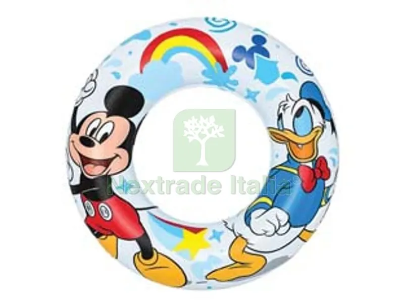 6PZ salvagente gonfiabile "mickey e gli amici del rally" 3-6 anni - ? cm.56 - (art.91004) — Gonfiabili e galleggianti — rif. FERX.FER300599