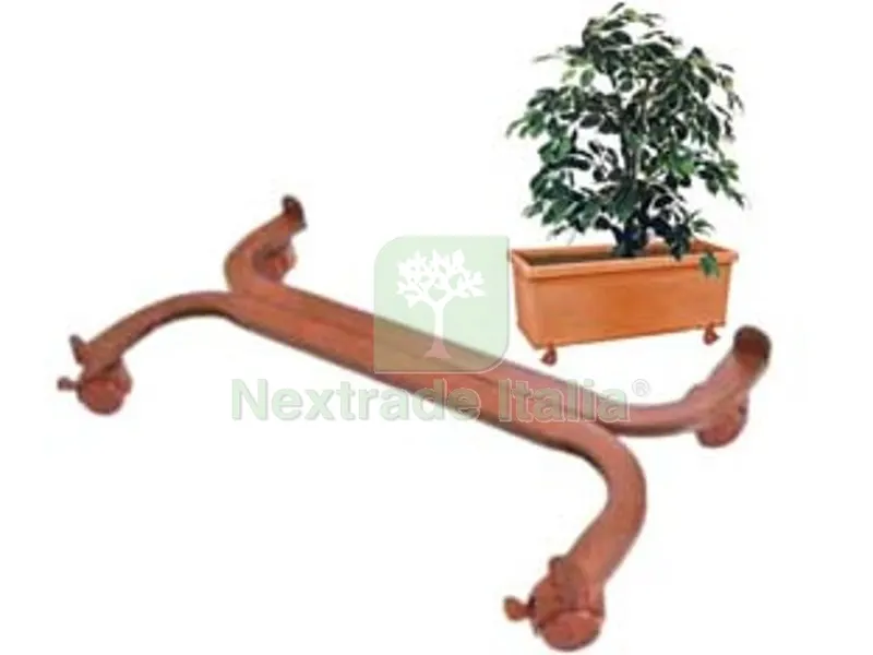 Portavaso Rettangolare in Acciaio Colore Cotto - mm.590x330 — Vasi e fioriere — rif. FERX.FER303118