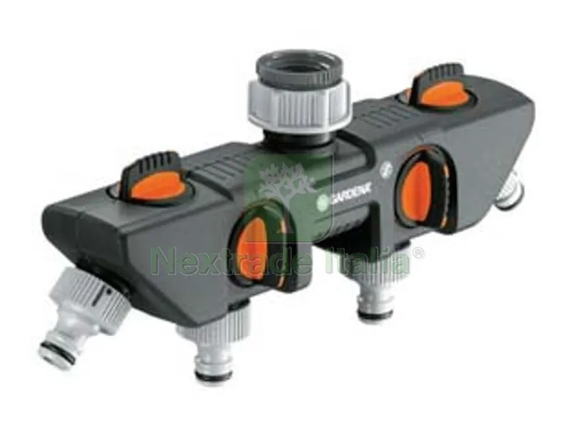 DISTRIBUTORE A 4 VIE CON INNESTI RAPIDI - per rubinetti da 3/4"-1" in blister (8194-20) — Tubi e raccordi — rif. FERX.FER303477 DISTRIBUTORE A 4 VIE CON INNESTI RAPIDI - per rubinetti da 3/4"-1" in blister (8194-20) — Tubi e raccordi — rif. FERX.FER303477