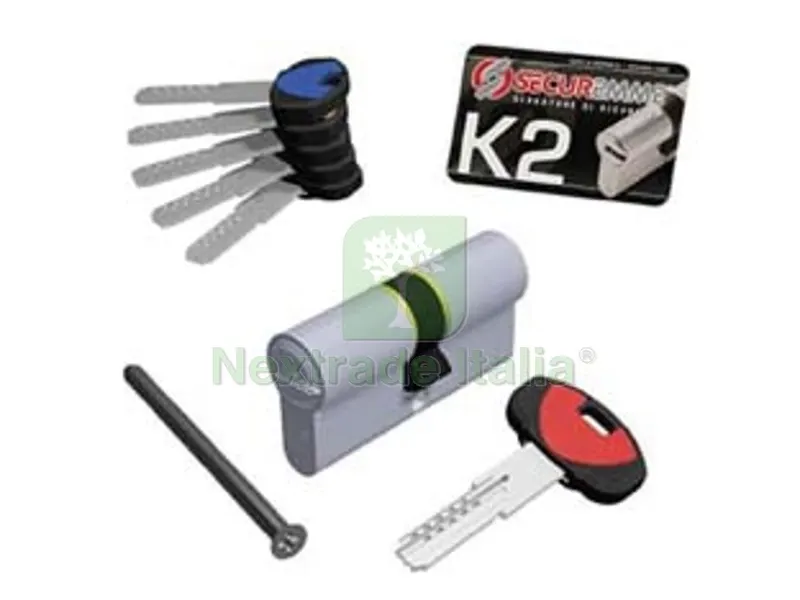 Cilindro Sagomato Profilo Europeo "K2" 1+5 Chiavi 0CK2 - mm.30x70 (3200CCS30701X5) — Serrature e cilindri — rif. FERX.FER304412 Cilindro Sagomato Profilo Europeo "K2" 1+5 Chiavi 0CK2 - mm.30x70 (3200CCS30701X5) — Serrature e cilindri — rif. FERX.FER304412