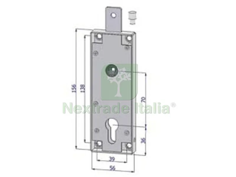 2PZ Serratura per Basculante Cilindro Europeo 2291 - (2291XZB2070) — Serrature e cilindri — rif. FERX.FER304597 2PZ Serratura per Basculante Cilindro Europeo 2291 - (2291XZB2070) — Serrature e cilindri — rif. FERX.FER304597