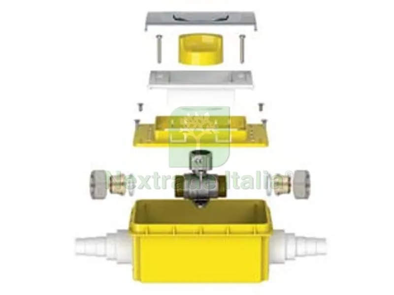VALVOLA A SFERA DA INCASSO GAS-BOX A SALDARE - codoli ? mm.16 — Rubinetti e valvole — rif. FERX.FER304917 VALVOLA A SFERA DA INCASSO GAS-BOX A SALDARE - codoli ? mm.16 — Rubinetti e valvole — rif. FERX.FER304917