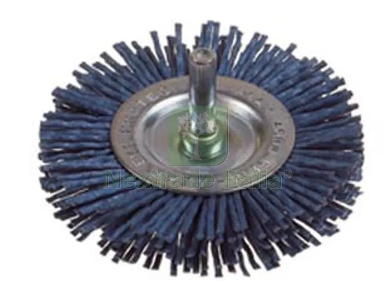 SPAZZOLA CIRCOLARE IN NYLON ABRASIVO BLU - ? mm.100 PG 497.20 — Punte, frese e dischi — rif. FERX.FER307239 SPAZZOLA CIRCOLARE IN NYLON ABRASIVO BLU - ? mm.100 PG 497.20 — Punte, frese e dischi — rif. FERX.FER307239