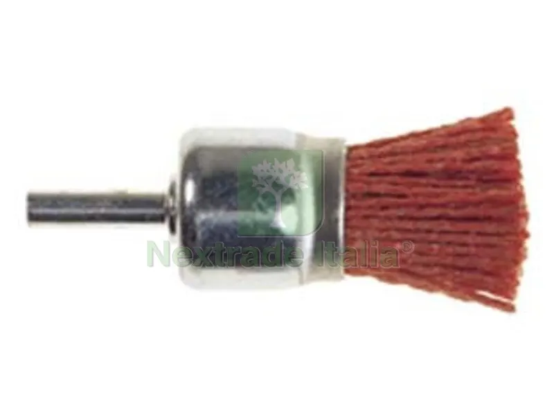 SPAZZOLE A PENNELLO IN NYLON ABRASIVO ARANCIO - ? mm.25 codolo mm.6 grana 80 PG 497.45 — Pennelli e rulli — rif. FERX.FER307284