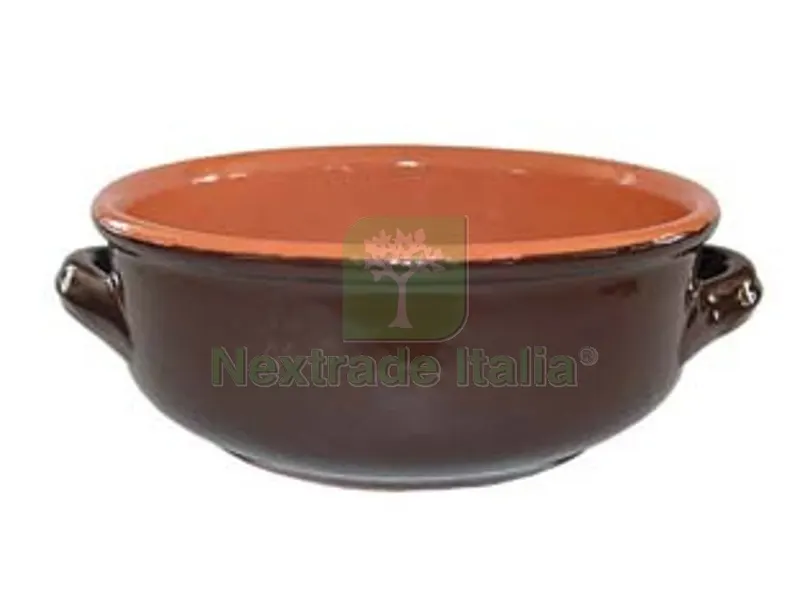 12PZ ciotola con manici in terracotta brunella - cm.14 — Cucina e coltelleria — rif. FERX.FER308663 12PZ ciotola con manici in terracotta brunella - cm.14 — Cucina e coltelleria — rif. FERX.FER308663