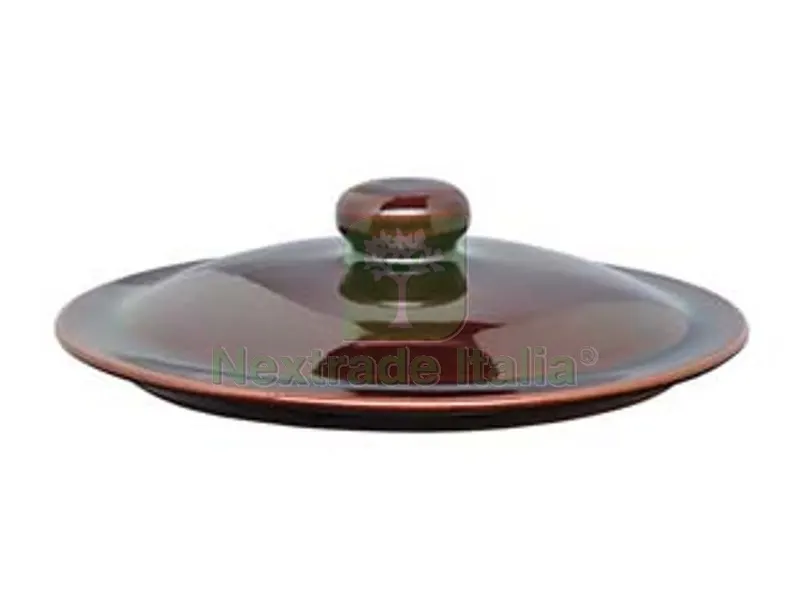 2PZ coperchio in terracotta brunella - cm.22 — Casalinghi e organizzazione — rif. FERX.FER308717