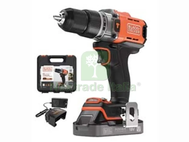 Trapano Avvitatore Batteria Lito 18V con Percussione (BCD383D1XK-QW) - 1 batteria Litio da 2 Ah — Trapani e avvitatori — rif. FERX.FER309172 Trapano Avvitatore Batteria Lito 18V con Percussione (BCD383D1XK-QW) - 1 batteria Litio da 2 Ah — Trapani e avvitatori — rif. FERX.FER309172