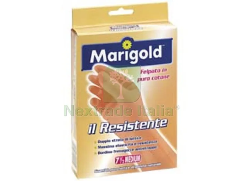 12PZ GUANTI DOMESTICI RESISTENTI MARIGOLD - misura 8,5 — Guanti da lavoro — rif. FERX.FER309608