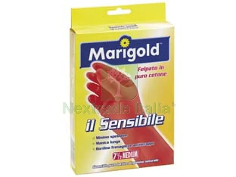 12PZ Guanti Domestici Sensibili Marigold - misura 6,5 — Guanti da lavoro — rif. FERX.FER309622