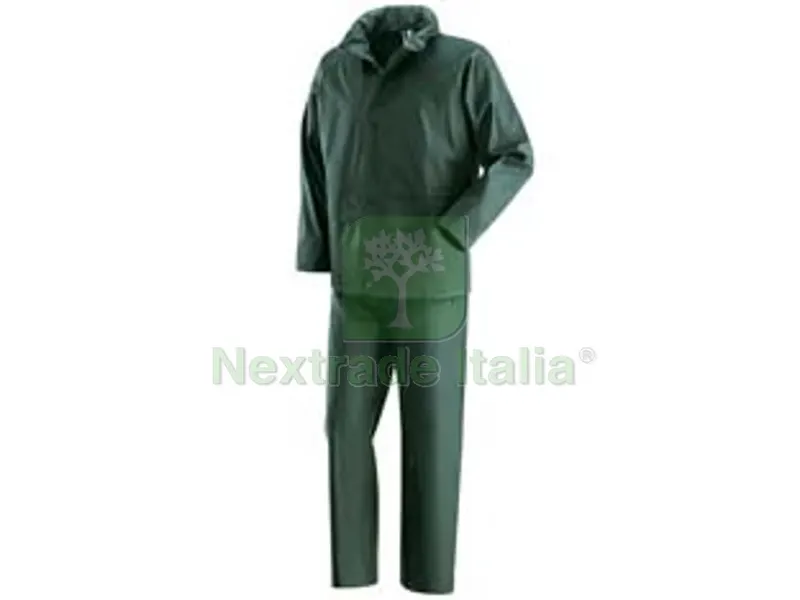 IMPERMEABILE GIACCA/PANTALONE IN POLIURETANO VERDE - tg.L colore verde — Protezioni corpo — rif. FERX.FER312707 IMPERMEABILE GIACCA/PANTALONE IN POLIURETANO VERDE - tg.L colore verde — Protezioni corpo — rif. FERX.FER312707