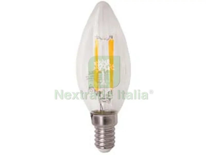 4PZ lampada filo led oliva chiara e14 - 4w e14 - 2700?k calda - 470lm - 320? — Illuminazione — rif. FERX.FER314275