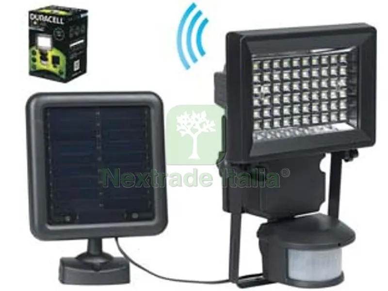 proiettore solare led con sensore - mm.124x45x170h. - 400 lumen — Illuminazione — rif. FERX.FER314800 proiettore solare led con sensore - mm.124x45x170h. - 400 lumen — Illuminazione — rif. FERX.FER314800