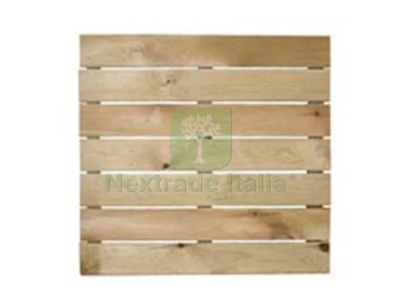 4PZ PEDANA IN PINO IMPREGNATO - cm.50x50x3,2 — Recinzioni in legno — rif. FERX.FER314893