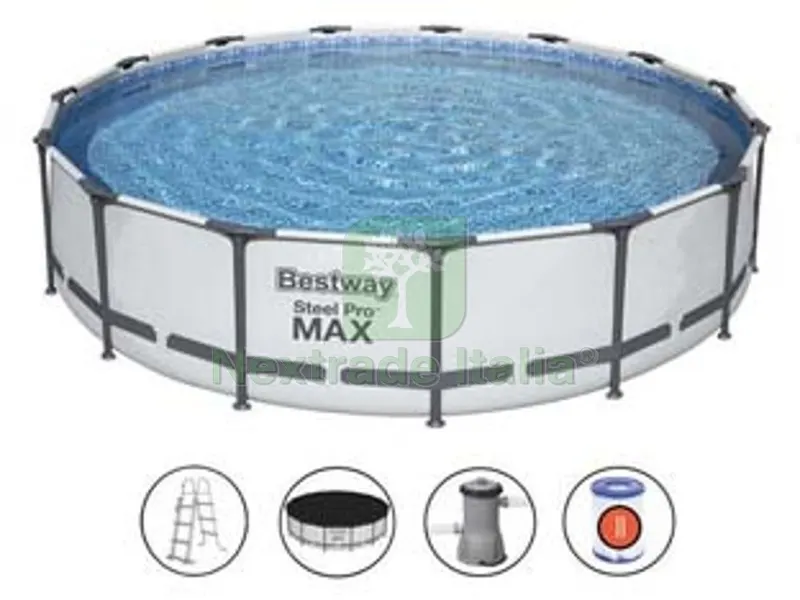 piscina steel pro max tonda telaio portante cm.457x107h. - kg.57,2 -lt.14.970 -filtro cartuccia (art.56488) — Tempo libero outdoor — rif. FERX.FER315630 piscina steel pro max tonda telaio portante cm.457x107h. - kg.57,2 -lt.14.970 -filtro cartuccia (art.56488) — Tempo libero outdoor — rif. FERX.FER315630