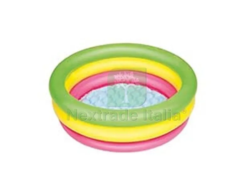 piscina "summer" 3 anelli color piccola +2 anni - ? cm.70x24h.- lt.41 - kg.0,580 (art.51128) — Tempo libero outdoor — rif. FERX.FER315647