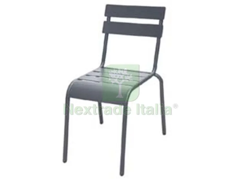Sedia in Acciaio Modello Londra Colore Antracite - cm.56,5x45,5x81h. — Arredo — rif. FERX.FER316309 Sedia in Acciaio Modello Londra Colore Antracite - cm.56,5x45,5x81h. — Arredo — rif. FERX.FER316309