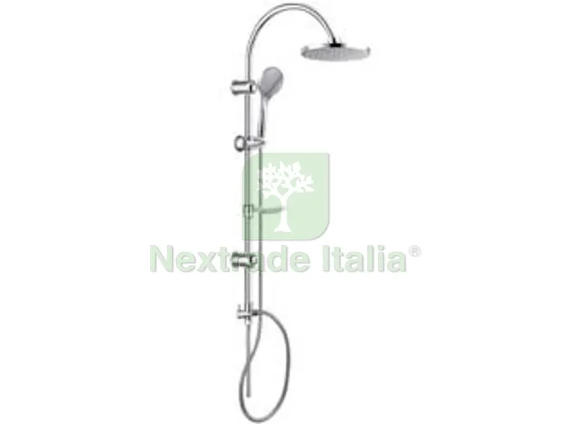 COLONNA DOCCIA LUSSO CROMATA TONDA - soffione ? cm.20 — Rubinetti e valvole — rif. FERX.FER316415