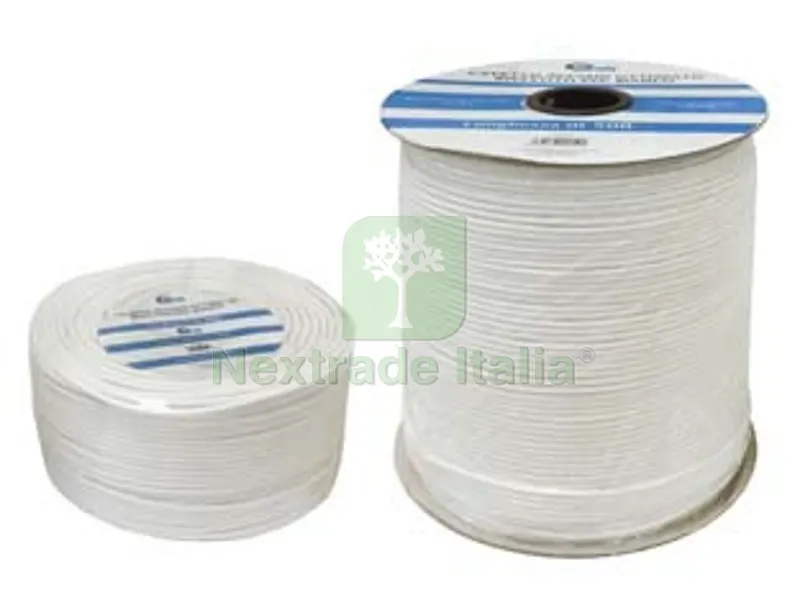 500MT Cavetto Acciaio Ottonato Rivestito in PVC Bianco - ? mm.4,4 rt da mt.500 — Fili, cavetti e catene metalliche — rif. FERX.FER317207