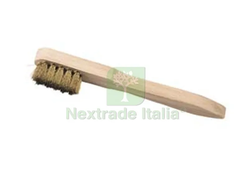 10PZ SPAZZOLA PER CANDELE OTTONE MANICO LEGNO — Punte, frese e dischi — rif. FERX.FER317245 10PZ SPAZZOLA PER CANDELE OTTONE MANICO LEGNO — Punte, frese e dischi — rif. FERX.FER317245