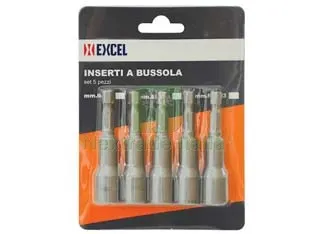 2PZ INSERTI A BUSSOLA MAGNETICI PER AVVITATORI SET PEZZI 5 - 65x10 mm — Chiavi e bussole — rif. FERX.FER317306