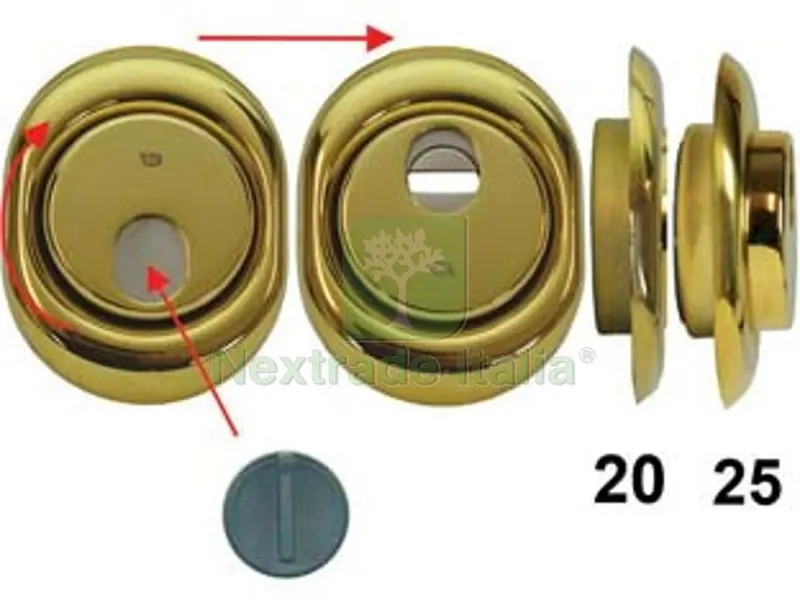 Defender Magnetico Mag Monolito Ottone PVD per Cilindro Europeo H 18 - mm.88x68x18h. (MRM29B-20D1A2) — Serrature e cilindri — rif. FERX.FER317498