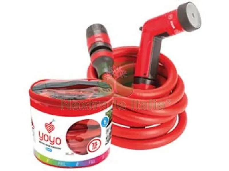 2PZ tubo estensibile "yoyo up" con raccordi, lancia e supporto - mt.7,5/15 — Tubi e raccordi — rif. FERX.FER319027 2PZ tubo estensibile "yoyo up" con raccordi, lancia e supporto - mt.7,5/15 — Tubi e raccordi — rif. FERX.FER319027