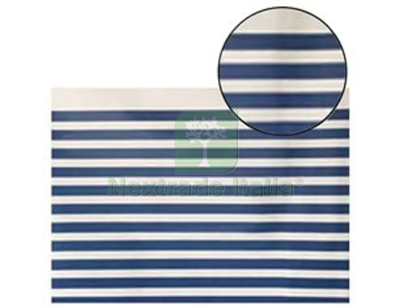 TENDA DOCCIA PEVA BIANCA/BLU "STRISCIA" - cm 240x200 — Accessori bagno — rif. FERX.FER319669