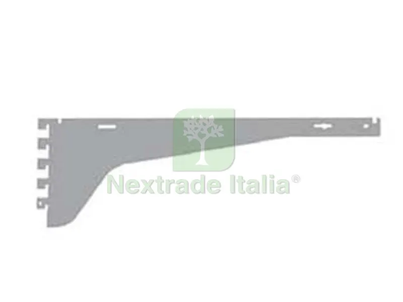 Mensola 5 Ganci Passo 25 5A Verniciata Grigio RAL 7035 - mm.500 portata Kg.210 a coppia — Arredo — rif. FERX.FER320313 Mensola 5 Ganci Passo 25 5A Verniciata Grigio RAL 7035 - mm.500 portata Kg.210 a coppia — Arredo — rif. FERX.FER320313
