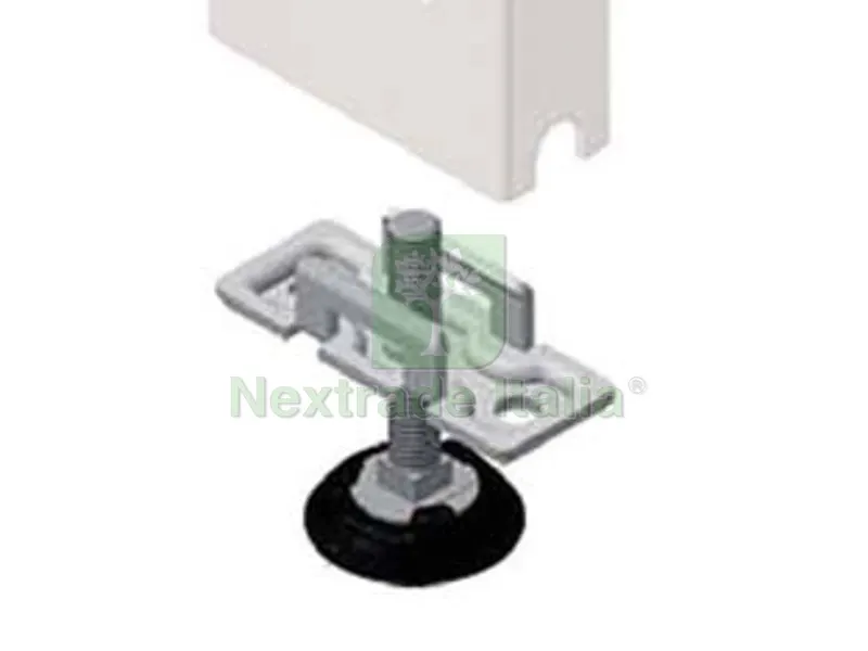 2PZ Piastra con Piedino Regolabile - mm.60 p.x30 l.x50 h. — Casalinghi e organizzazione — rif. FERX.FER336413