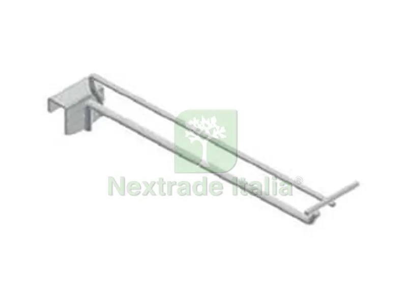 Gancio in Filo Cromato per Barre Universali con Portaprezzi - ? mm.10x400 l. — Casalinghi e organizzazione — rif. FERX.FER322362