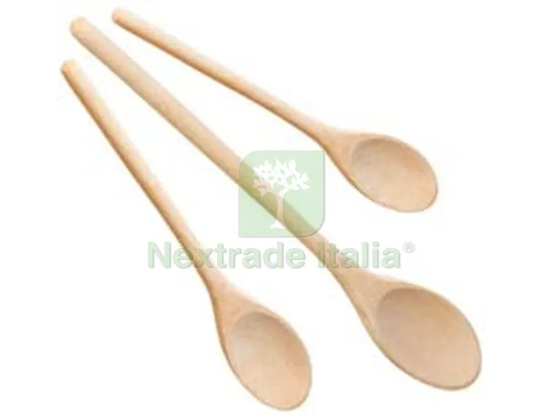 6PZ Cucchiai Ovali in Legno - pz.3 cm.20, 25, 30 — Casalinghi e organizzazione — rif. FERX.FER322652