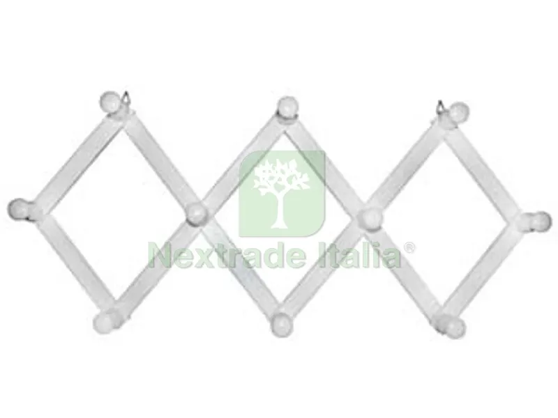 Appendiabiti Estensibile in Legno 10 Posti Bianco - cm.32x79 — Casalinghi e organizzazione — rif. FERX.FER322874