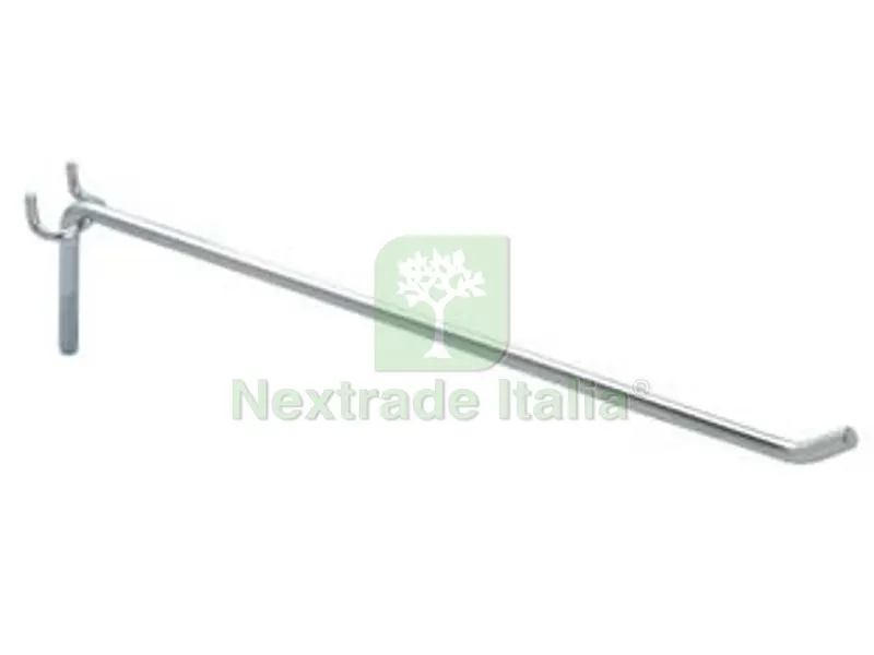10PZ Gancio 1 Filo per Pannelli Forati - ? mm.3,8x7x400 l. — Casalinghi e organizzazione — rif. FERX.FER323246