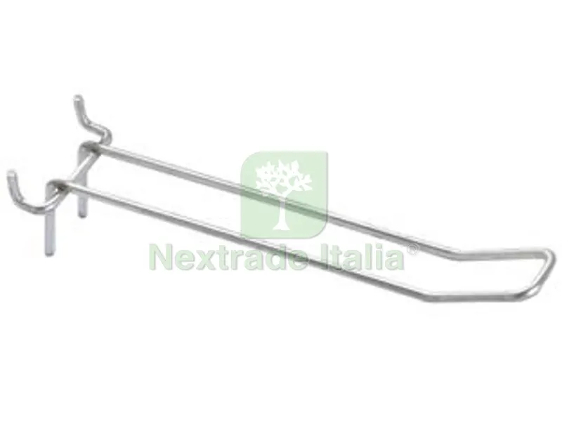 10PZ Ganci a Sostegno Doppio Larghi per Pannelli Forati - ? mm.3,8x5x400 l. — Casalinghi e organizzazione — rif. FERX.FER323321