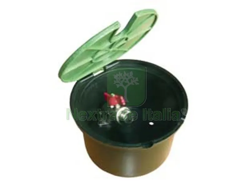 POZZETTO PVC TONDO CON COPERCHIO E RUBINETTO - mm.210x130h — Rubinetti e valvole — rif. FERX.FER323642