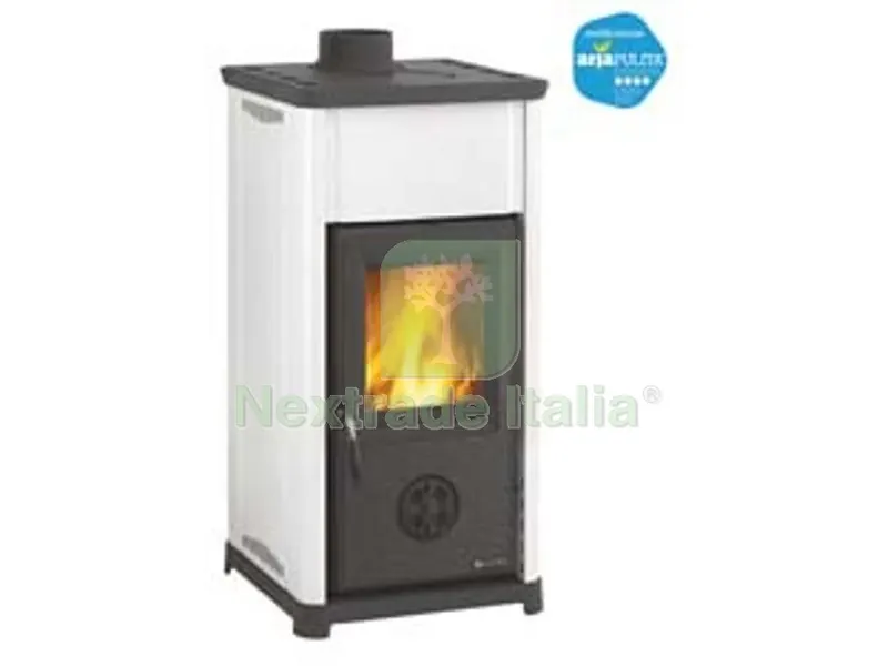Stufa a Legna TEA 6,6 KW Bianca - misure cm.41,4x41,9x83,2h. peso Kg.77 — Stufe e camini — rif. FERX.FER323710 Stufa a Legna TEA 6,6 KW Bianca - misure cm.41,4x41,9x83,2h. peso Kg.77 — Stufe e camini — rif. FERX.FER323710
