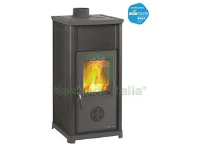 Stufa a Legna TEA 6,6 KW Nera - misure cm.41,4x41,9x83,2h. peso Kg.77 — Stufe e camini — rif. FERX.FER323727 Stufa a Legna TEA 6,6 KW Nera - misure cm.41,4x41,9x83,2h. peso Kg.77 — Stufe e camini — rif. FERX.FER323727