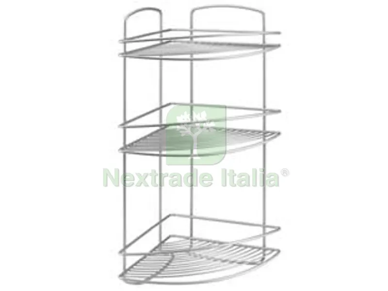 Mensola Angolare a 3 Piani Serie Onda - cm.22x22x53 — Arredo — rif. FERX.FER324298